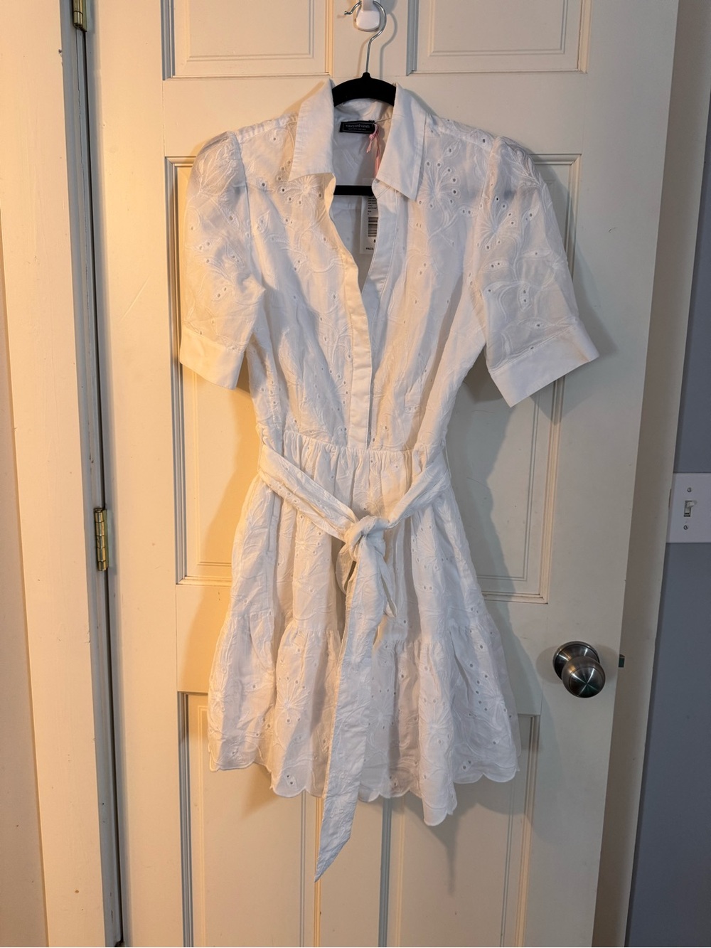 NWT Vineyard Vines Anne Eyelet Shirtdress White Size 8 MSRP $198